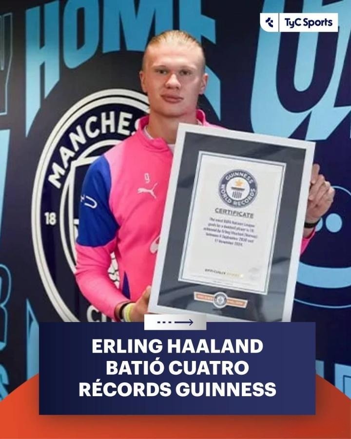 Haaland Establece Cuatro Récords Mundiales Guinness con su Asombrosa Capacidad de Anotación