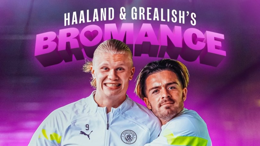 Erling Haaland and Jack Grealish in a funny moment