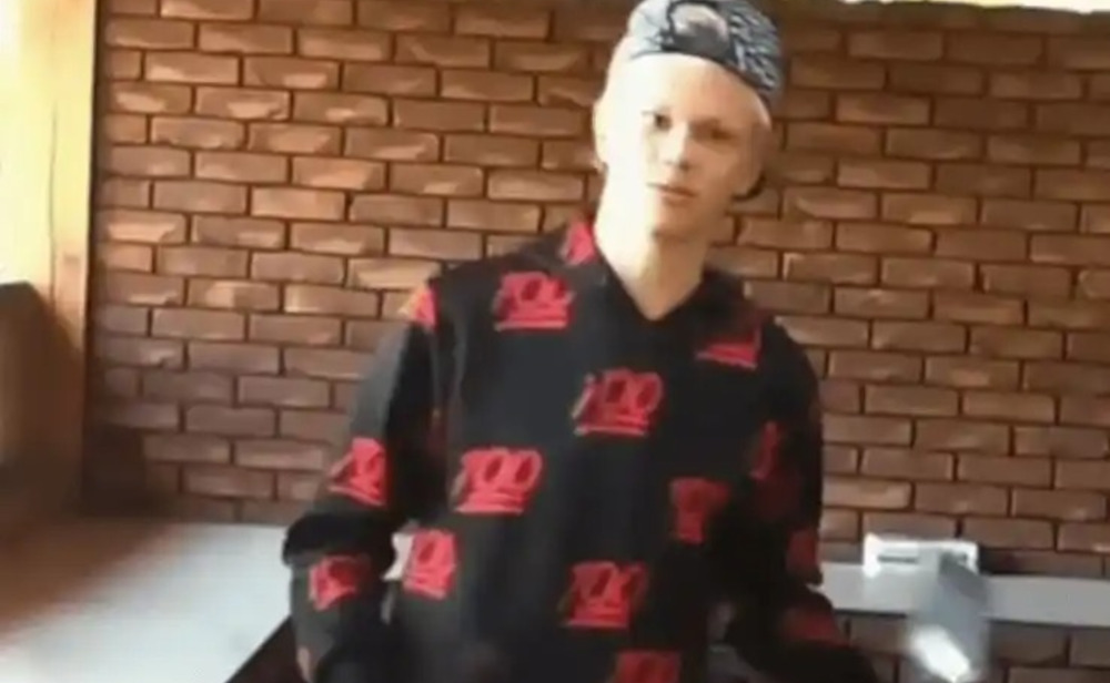 A candid photo of a young Erling Haaland